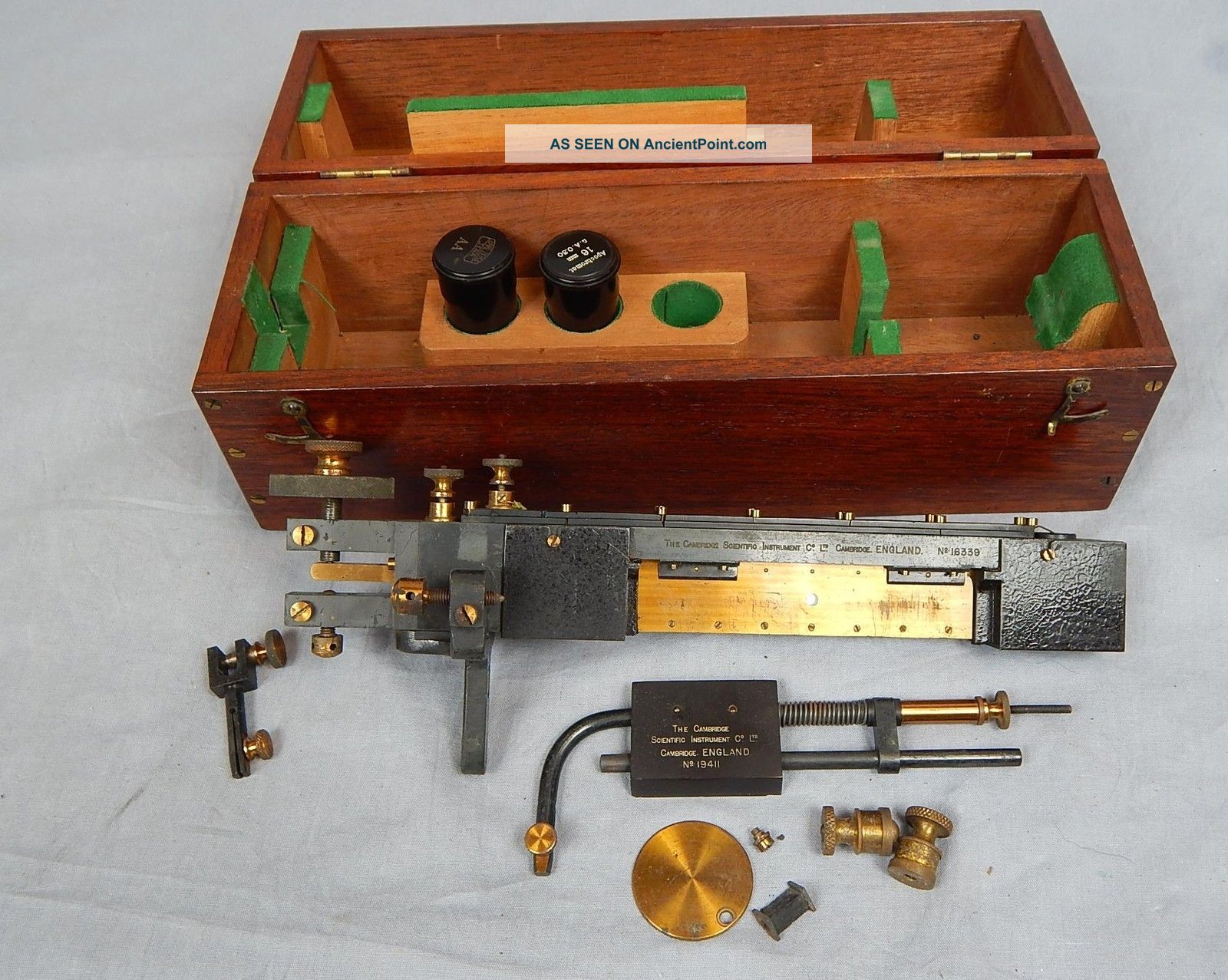 C 1920 ' S Cambridge Instruments W/? Gilded Quartz Fibre? Test Equipment Item Microscopes & Lab Equipment photo