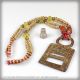 Necklace Antique Venetian Beads Old Bronze Pendant African Jewelry photo 1