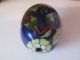 Vintage Chinese Cloisonne Egg Floral Theme Blue Brass Work Other photo 5