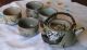 Old Japanese Kutani Tea Pot Cups Set Stoneware Floral Signed/marked Hand Thrown Other photo 8