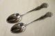 2 Frank M.  Whiting George Iii Sterling Serving Spoons,  C.  1891 Flatware & Silverware photo 1