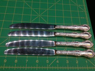 4 Southern Colonial Sterling Silver Handled Knives By Fine Arts Knife 9 - 1/4 Inch photo