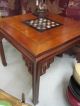 Vintage Chinnese Export Carved Wood And Semi Precious Stone Insert Center Table 1900-1950 photo 8
