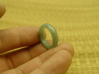 100% Natural A Jade Jadeite Green Round Circle Ring Usa 6.  25 173082 photo