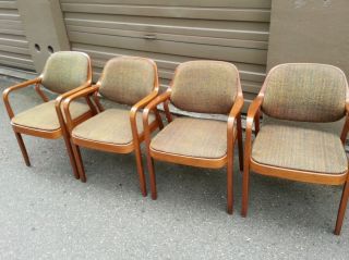 Vintage Knoll 1105 Petitt Chair Walnut Mid Century Modern photo