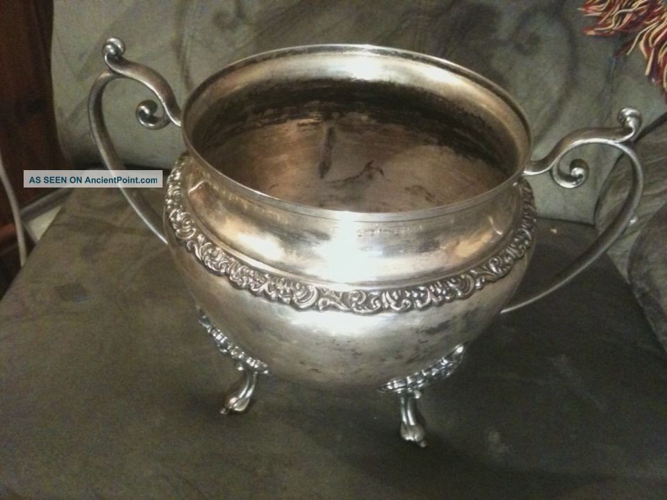 Large Antique Silver Compote Beautifully Ornate,  C6pix4details & Size Make Offer Metalware photo