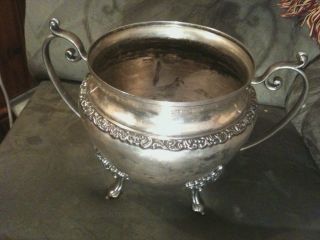 Large Antique Silver Compote Beautifully Ornate,  C6pix4details & Size Make Offer photo