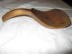 Early Primitive Wooden Spoon / Scoop W/ Rounded Handle: 9”long,  5.  5”x5”x1 Primitives photo 2