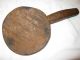 Early Primitive Wooden Spoon / Scoop W/ Rounded Handle: 9”long,  5.  5”x5”x1 Primitives photo 1