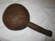 Early Primitive Wooden Spoon / Scoop W/ Rounded Handle: 9”long,  5.  5”x5”x1 Primitives photo 2