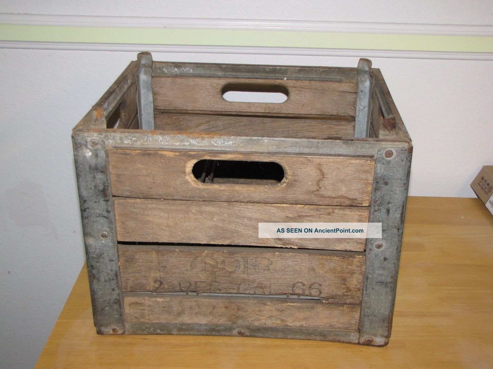Vintage Wooden Milk Crate Adohr Dairy 1966 Primitives photo