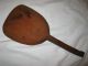 Early Primitive Wooden Spoon / Scoop W/ Hook On End: 10.  5”long,  55”x4.  5”x1 Primitives photo 1