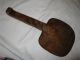 Early Primitive Wooden Spoon / Scoop W/ Hook On Handle: 10.  5”long,  5”x4.  75”x1” Primitives photo 1