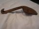 Early Primitive Wooden Spoon / Scoop W/ Hook On Handle: 10.  5”long,  5”x4.  75”x1” Primitives photo 2