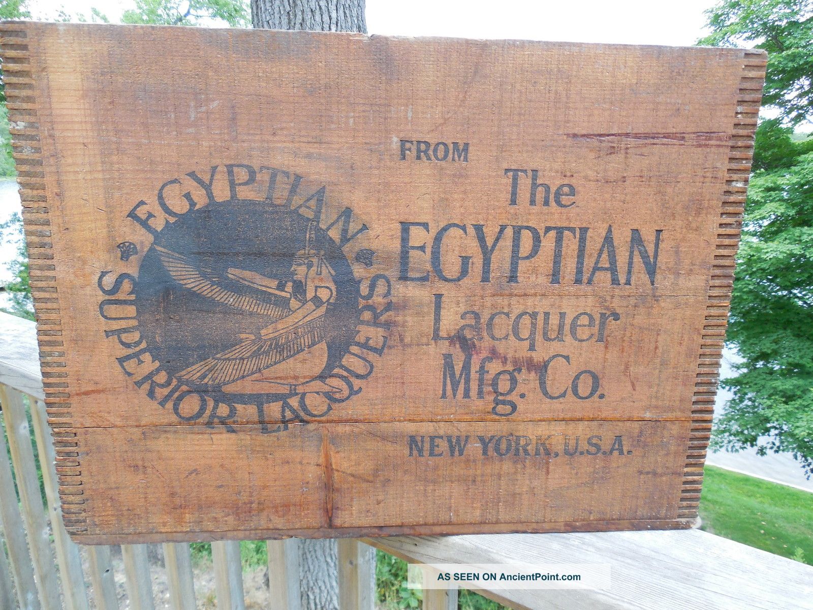 Primitive 1880 ' S Early 1900 ' S Egyptian Laquer Mfg.  Co.  Display Box Primitives photo