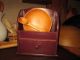Primitive Country Pantry Red Wood Box Wood Bowl Keep With Drawer Functional Primitives photo 4