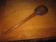 Antique Primitive Country Farmhouse Wood Hearth Stirring Spoon 16.  5 