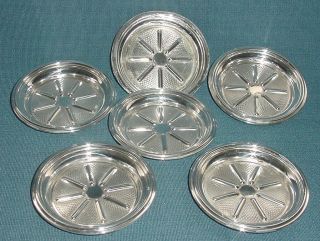 Old Silverplate Wmf Germany Set Six 6 Dishes Coasters Plates Platters 3.  80 