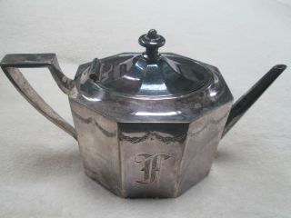 Vintage E.  B.  Webster Quadruple Plated Teapot 169 With Spider Web Marking photo