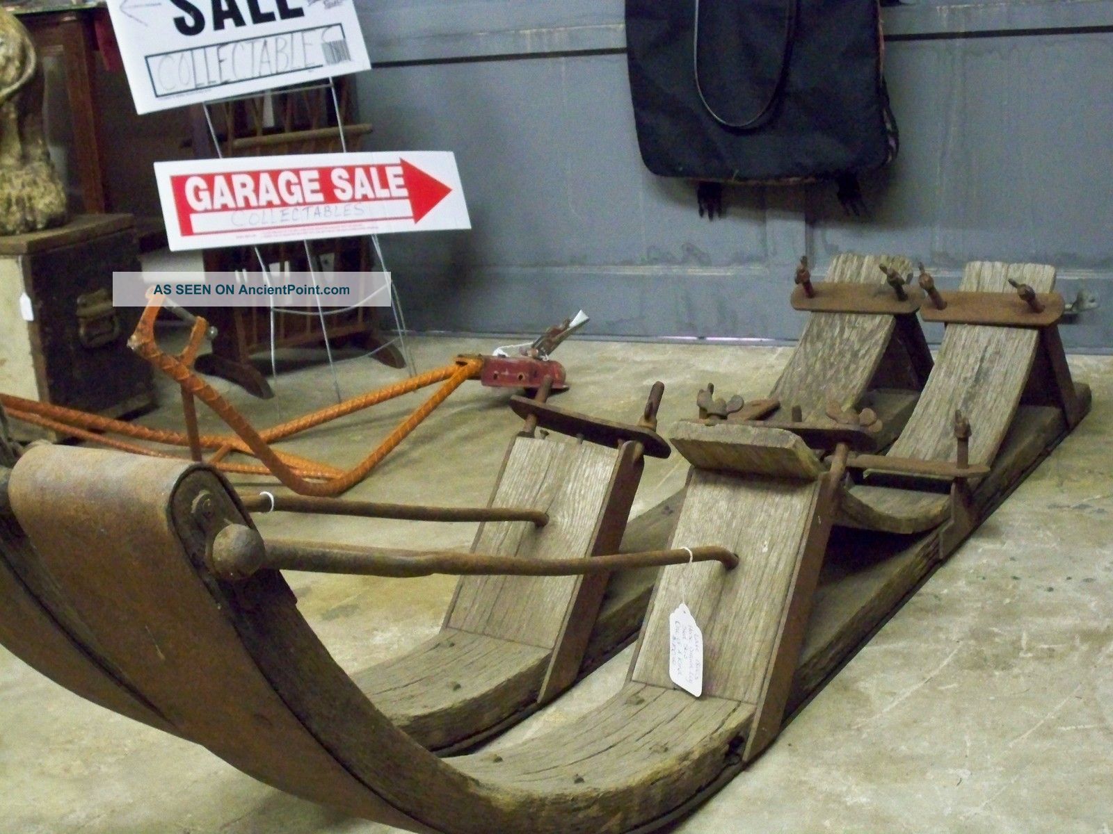 Horse Drawn Log Sled Skis - Pair Primitives photo