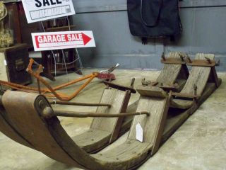 Horse Drawn Log Sled Skis - Pair photo