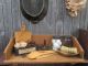Primitive Wood Bread Board 3 Sided Dough Board Shelf Box Keep Dry Surface Primitives photo 4
