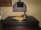 X - Large Primitive Colonial Lamp Black Hue Keepsake Wood Document Box Keeping Primitives photo 3