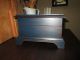 Primitive Colonial Blue Keepsake Wood Document Box Chest Brass Closure Primitives photo 2