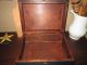 Primitive Colonial Blue Keepsake Wood Document Box Chest Brass Closure Primitives photo 5