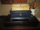 Primitive Colonial Blue Keepsake Wood Document Box Chest Brass Closure Primitives photo 8