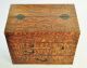 Japanese Antique Haribako Small Tansu Chest Sewing Box Zelkova Burl Wood Taisho Other photo 4