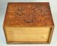 Japanese Antique Haribako Small Tansu Chest Sewing Box Zelkova Burl Wood Taisho Other photo 7