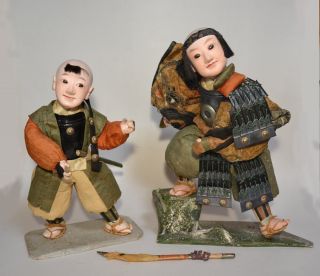 Japanese Meiji Antique Samurai Doll 071701 photo