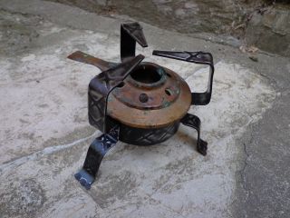 19th Century Antique Copper Hot Plate Little Cooker Stove Works Gas Petrol Oil photo