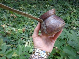 Antique Rare Old Vintage Copper Jug Coffee Pot 19th Century Authentic Wonderful photo