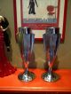 Pair Of Antique 1920s Art Deco Odeon Chrome Spill Vases Made In England Art Deco photo 3