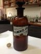 Rare American Brown Antique Chemist Pharmacy Apothecary Bottle Jar Other photo 2