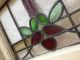 Old Antique Stained Glass Window Flower 19.  75 