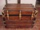 A Ladycomet Refinished Flat Top Steamer Trunk Antique Chest With Key & Tray 1800-1899 photo 5
