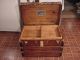 A Ladycomet Refinished Flat Top Steamer Trunk Antique Chest With Key & Tray 1800-1899 photo 6