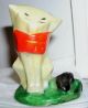 Figural Art Deco Modernist Cat + Mouse Pincushion Hatpin Made In Japan Lustre Art Deco photo 1
