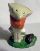 Figural Art Deco Modernist Cat + Mouse Pincushion Hatpin Made In Japan Lustre Art Deco photo 2