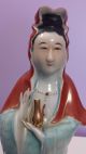 Chinese Porcelain Famille Rose Figure Kwan - Yin 34cm Height Marked Other photo 3
