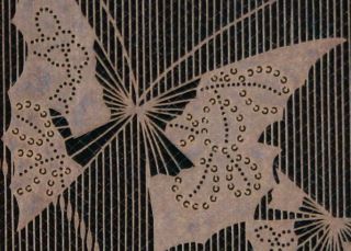Antique Japanese Kimono Fabric Stencil Katagami photo