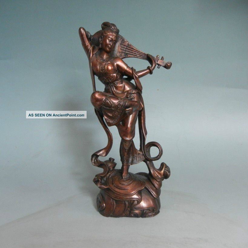 Chinese Hand - Carved Copper - - Playing The Guitar In The Back 反弹琵琶 Other photo