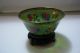 Cloisonne Plique - A - Jour Enamel Green Bowl With Box/ Wooden Stands X4h02 Bowls photo 5