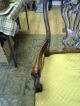 Mid Century Chair Ecclectic Mahogany English Carved Flowers Caned Seat Extra Wid Post-1950 photo 1
