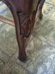 Mid Century Chair Ecclectic Mahogany English Carved Flowers Caned Seat Extra Wid Post-1950 photo 8