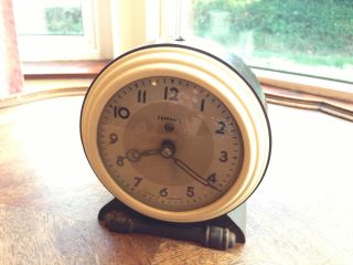 Vintage Art Deco Brown Bakelite Ferranti Electric Clock Circa 1930 Item photo