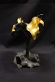 Spectacular Art Nouveau Bronze Spill Vase With Gilt Interior Rigual Style Metalware photo 1